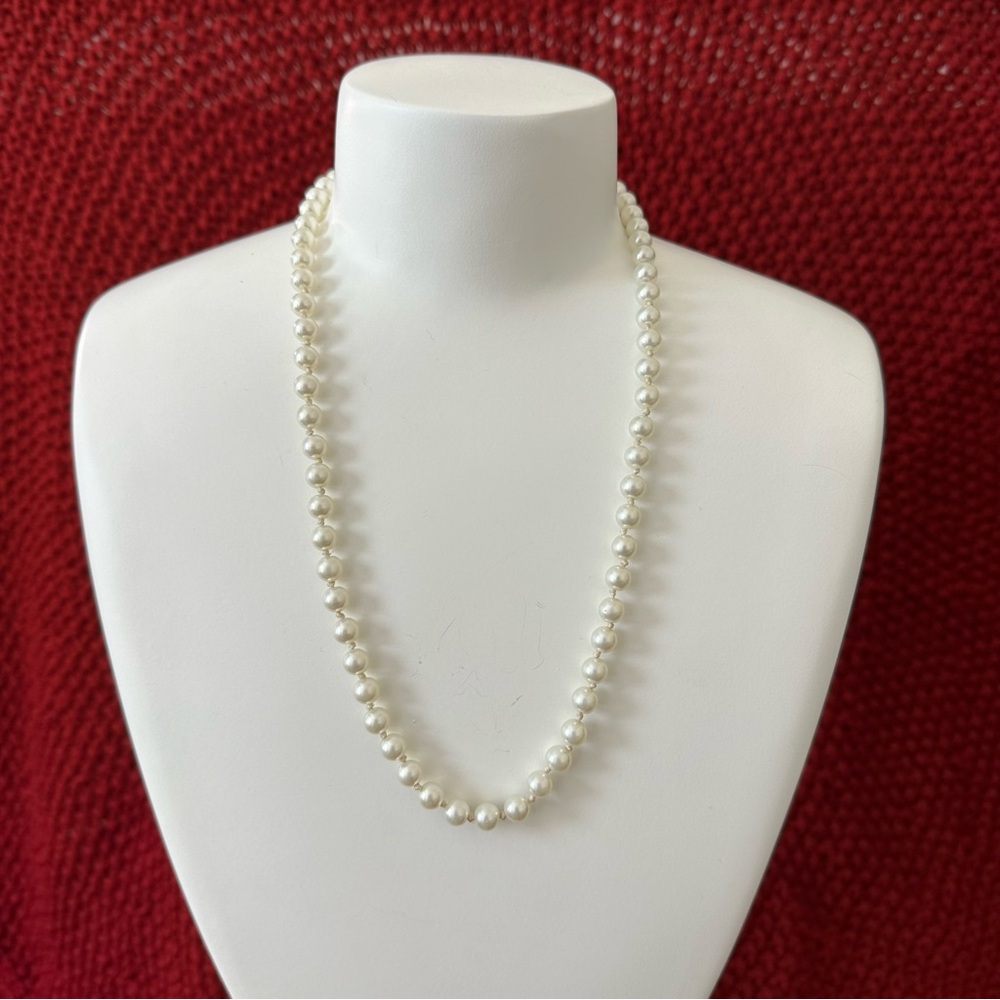 Faux pearl necklace